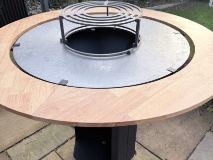 plancha wooden ring table accessory for bbq